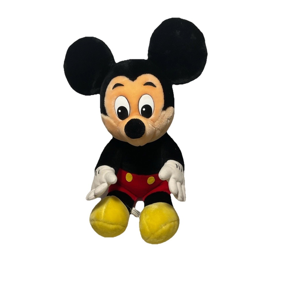 Vintage Mickey‎ Mouse 15" Plush Stuffed Animal Toy Walt Disney World.